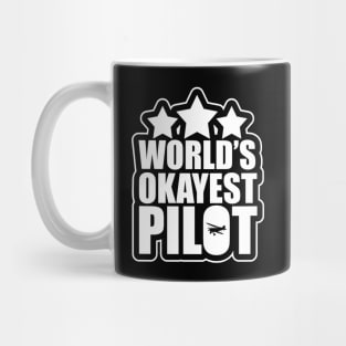 Funny World's Okayest Pilot Airplane Piloting Pun Mug